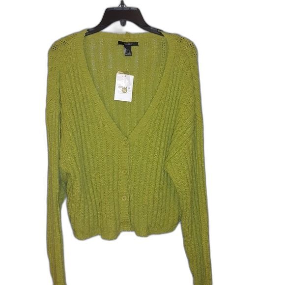 Forever 21 Hawthorn Green Juniors Large Button Cardigan NWT - Picture 8 of 8